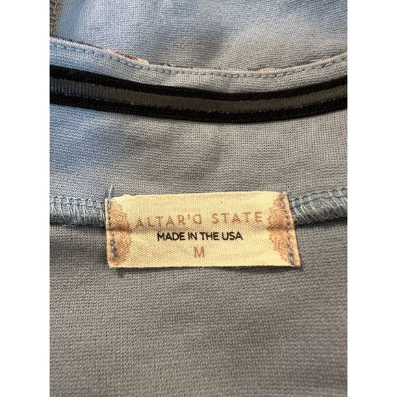 Altar'd State Blue Floral Strapless Crop Top Size Medium - Picture 3 of 4